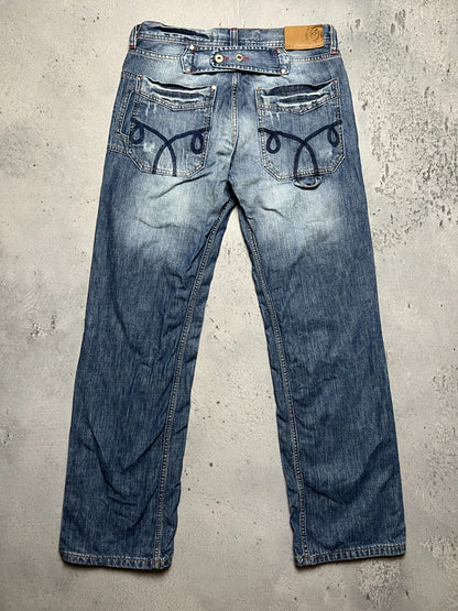 Vintage Diesel Jeans Logo Distressed Dirty Japanese y2k 90s