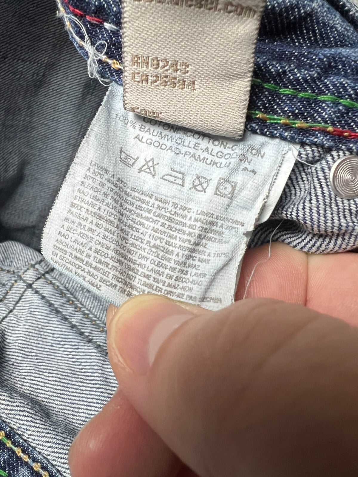 Vintage Diesel Jeans Logo Distressed Dirty Japanese y2k 90s
