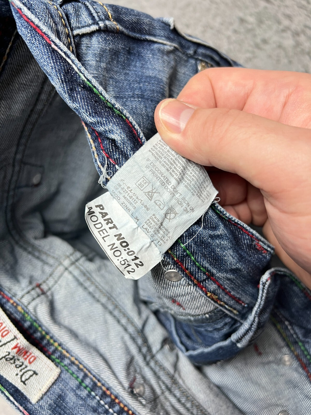 Vintage Diesel Jeans Logo Distressed Dirty Japanese y2k 90s