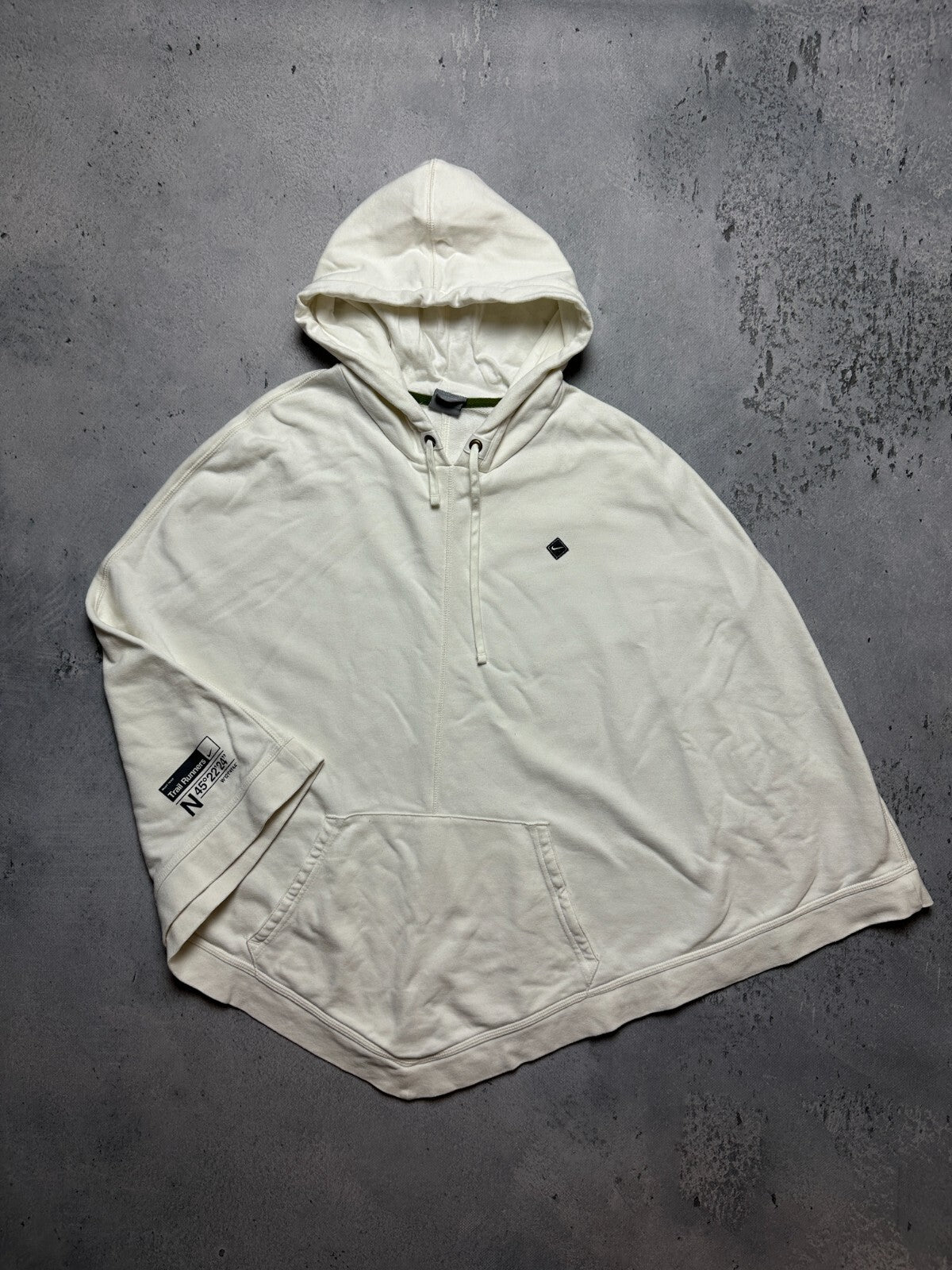 Vintage Hoodie Poncho Nike Trail Runners Swoosh y2k USA 00s
