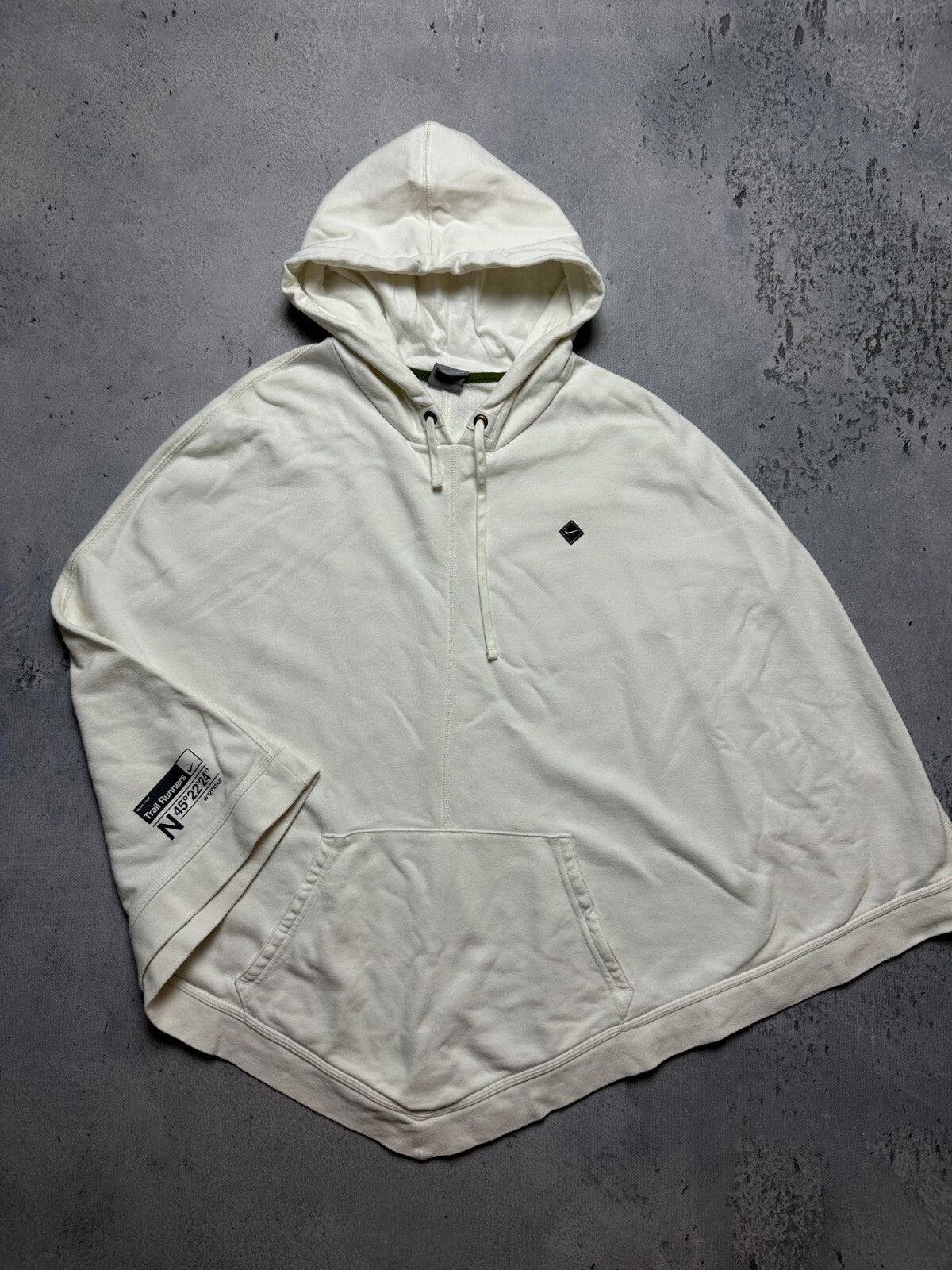 Vintage Hoodie Poncho Nike Trail Runners Swoosh y2k USA 00s