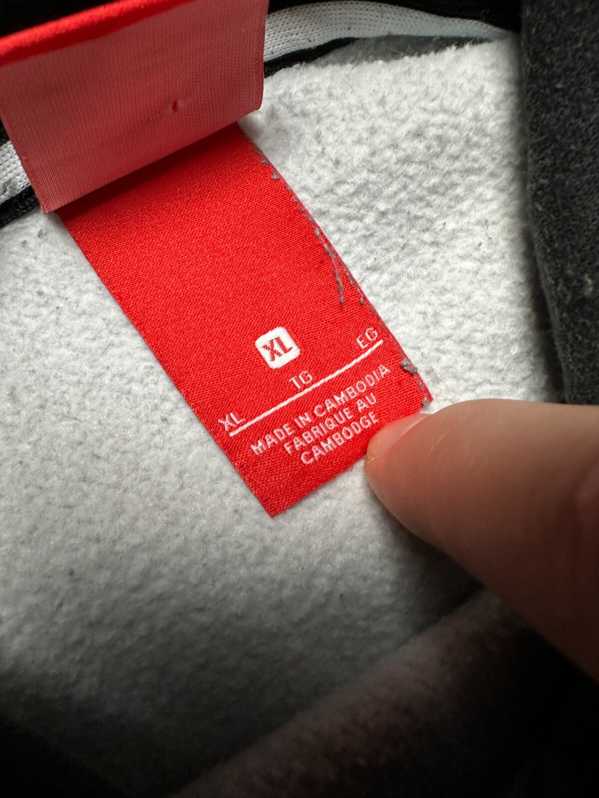 Grey Nike AIR Cotton Fleece Suit Oversize Drill Track Suit