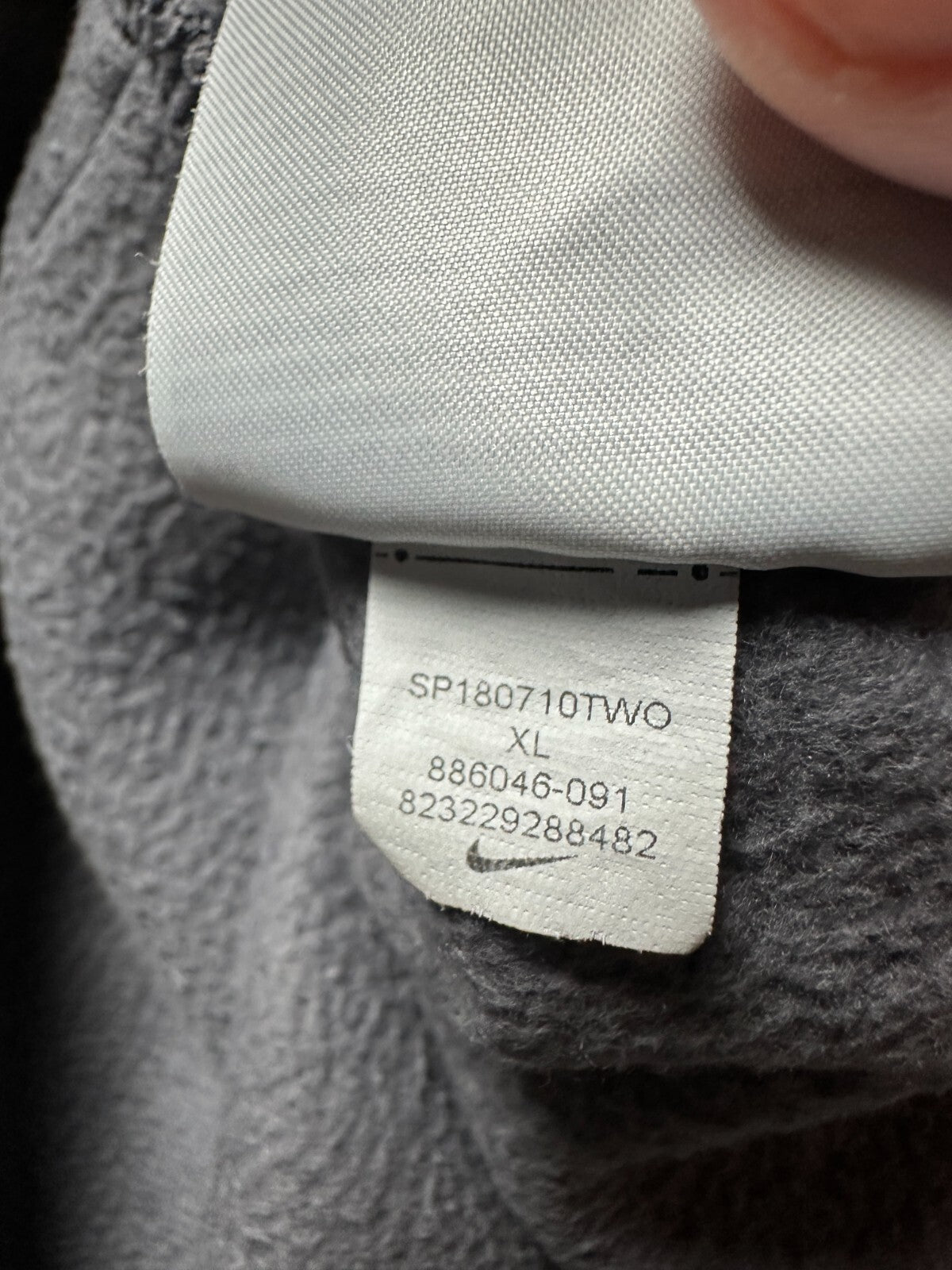 Grey Nike AIR Cotton Fleece Suit Oversize Drill Track Suit