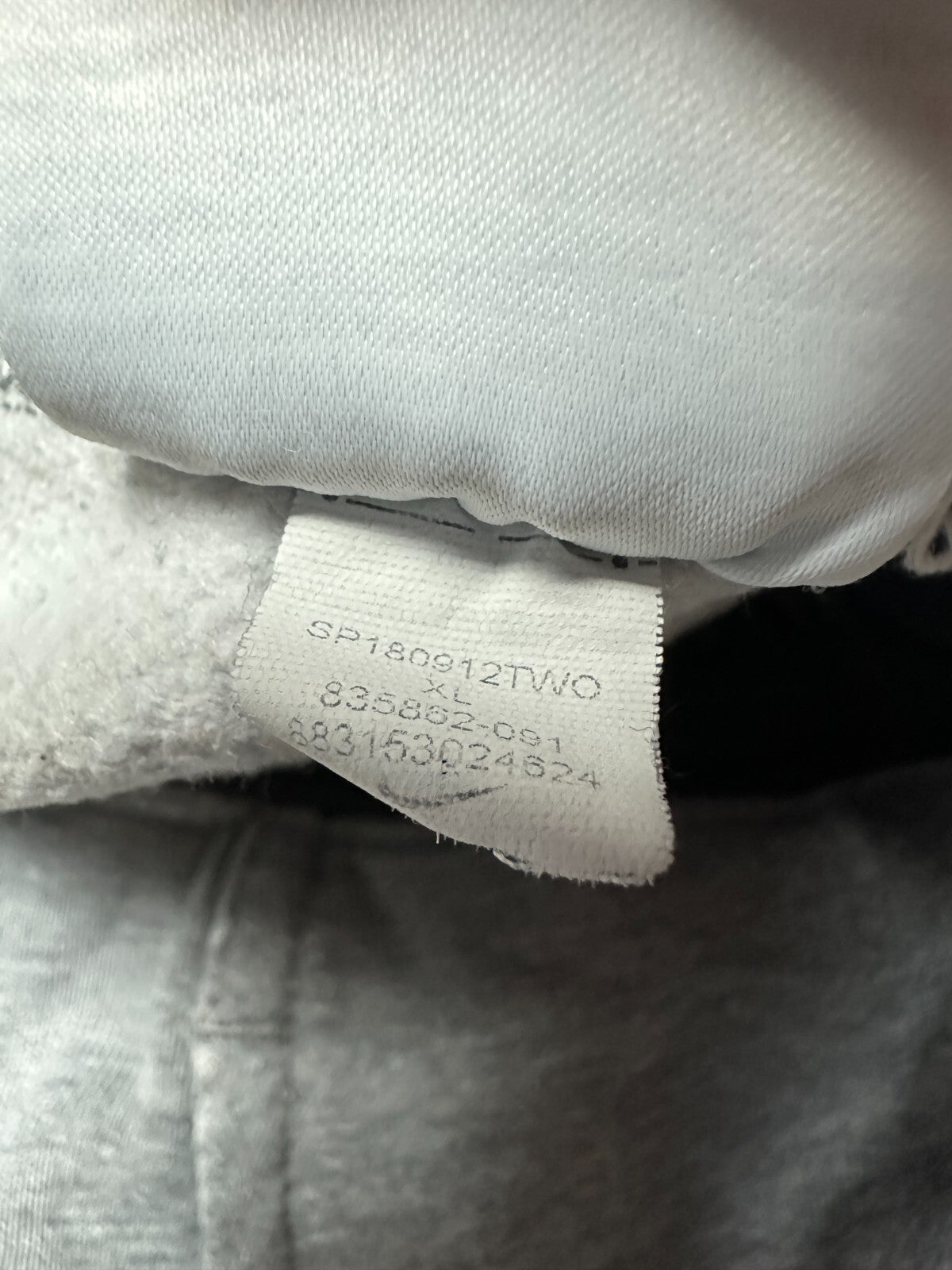 Grey Nike AIR Cotton Fleece Suit Oversize Drill Track Suit