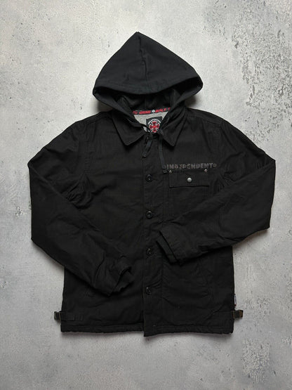 Independent Black Skater Light Denim Jacket y2k 90s USA Rare