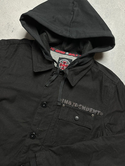 Independent Black Skater Light Denim Jacket y2k 90s USA Rare