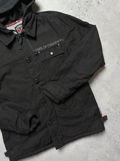 Independent Black Skater Light Denim Jacket y2k 90s USA Rare