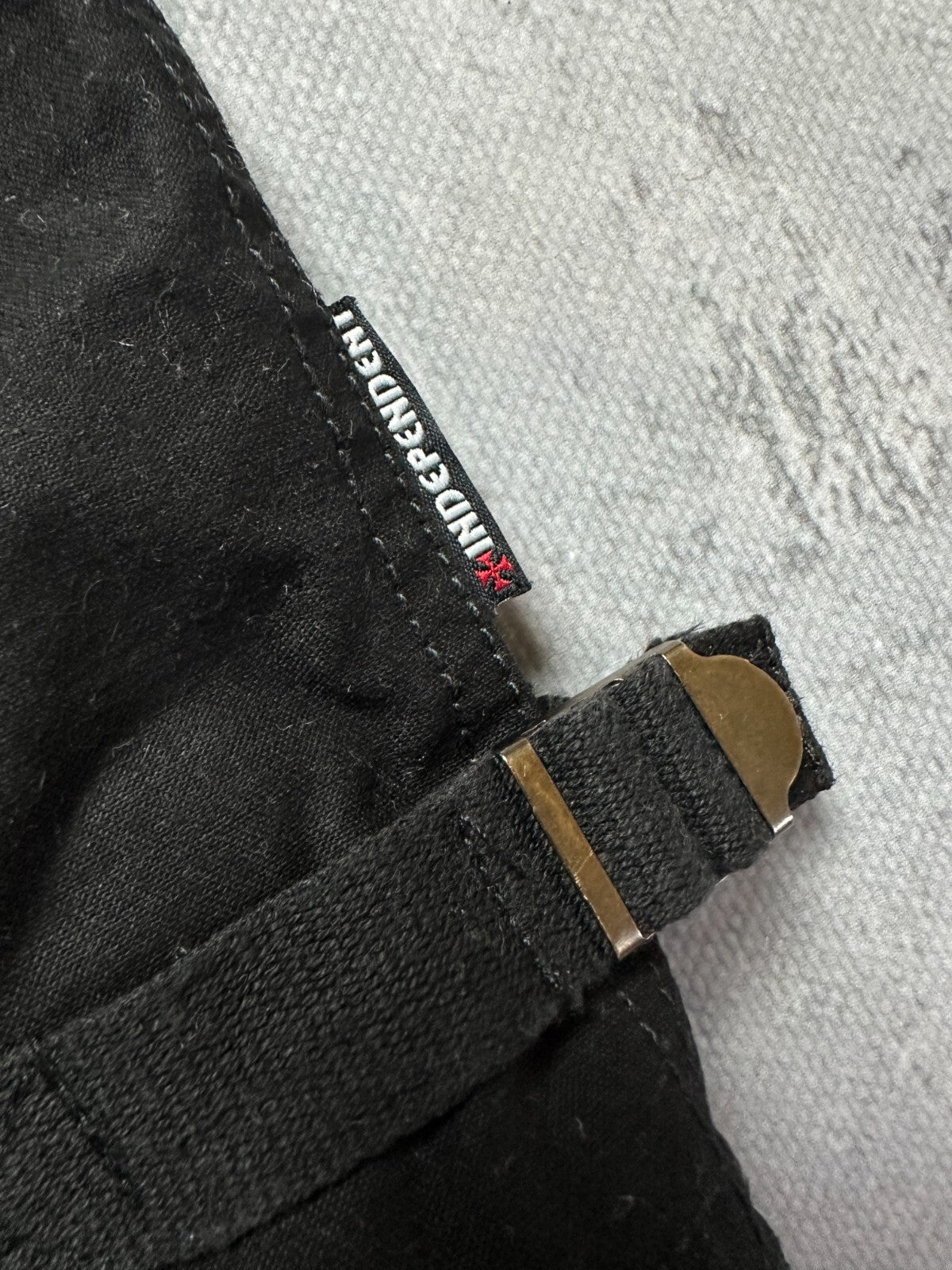 Independent Black Skater Light Denim Jacket y2k 90s USA Rare