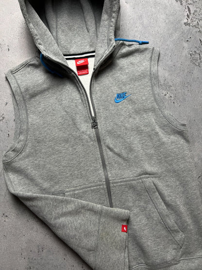 Vintage 90s Nike Hoodie Vest Zip up Running Jogging Exercise