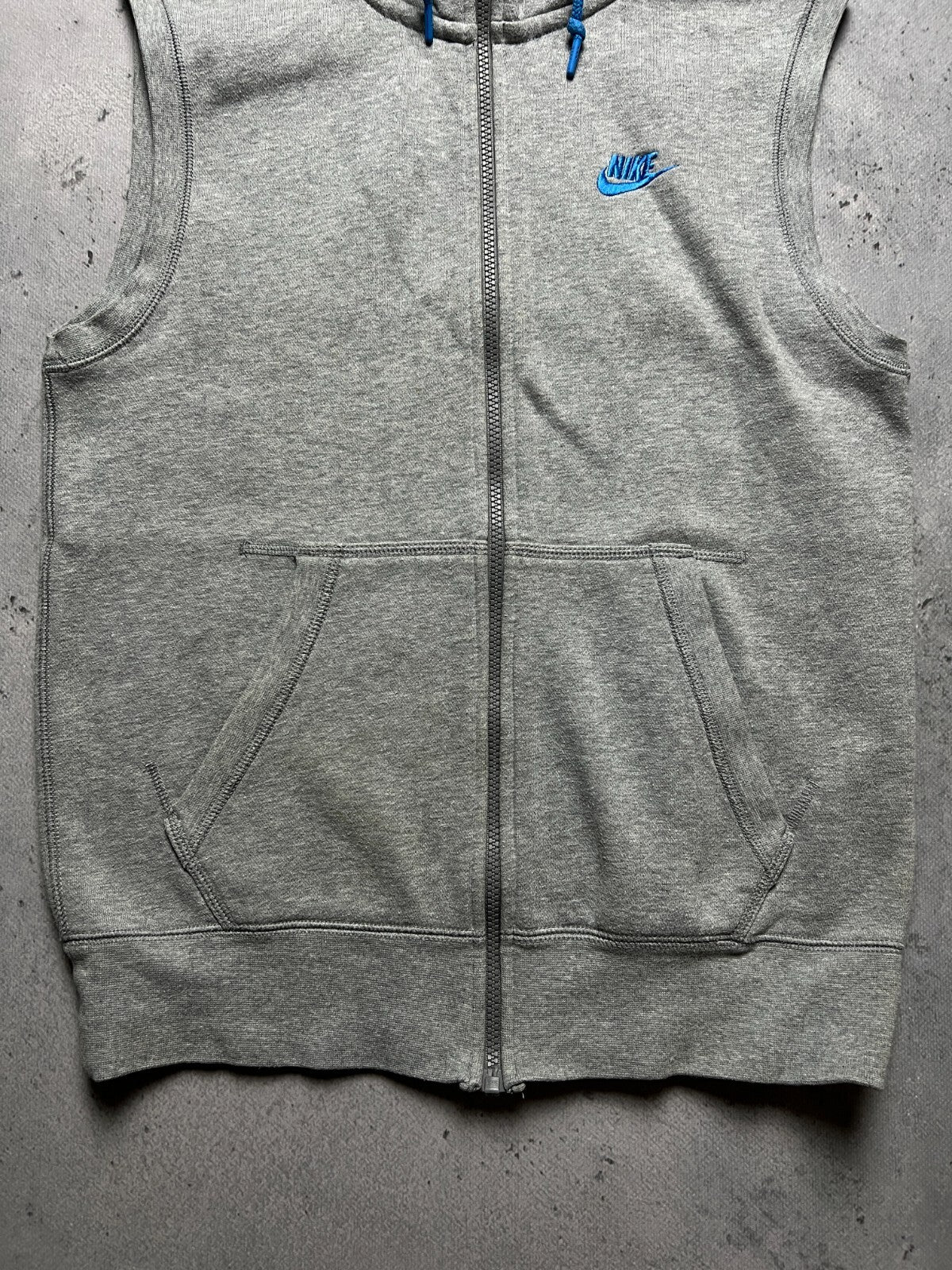 Vintage 90s Nike Hoodie Vest Zip up Running Jogging Exercise