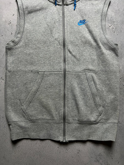 Vintage 90s Nike Hoodie Vest Zip up Running Jogging Exercise