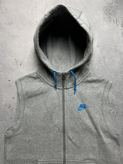 Vintage 90s Nike Hoodie Vest Zip up Running Jogging Exercise