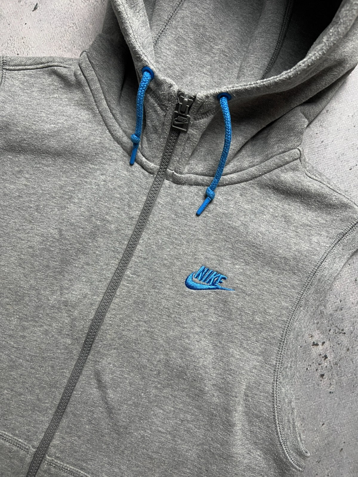 Vintage 90s Nike Hoodie Vest Zip up Running Jogging Exercise