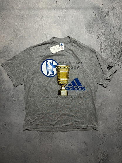 Adidas Schalke 04 Pokalsieger Cup Sieger Vintage T-shirt 00s