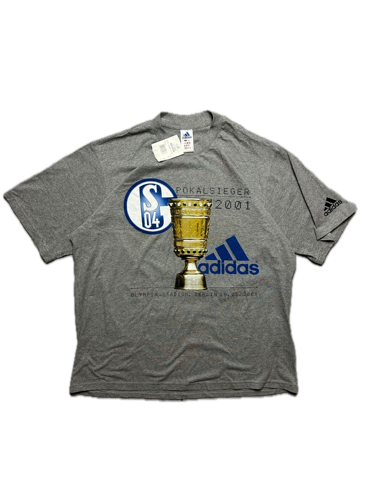 Adidas Schalke 04 Pokalsieger Cup Sieger Vintage T-shirt 00s