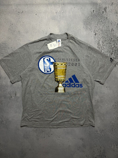 Adidas Schalke 04 Pokalsieger Cup Sieger Vintage T-shirt 00s