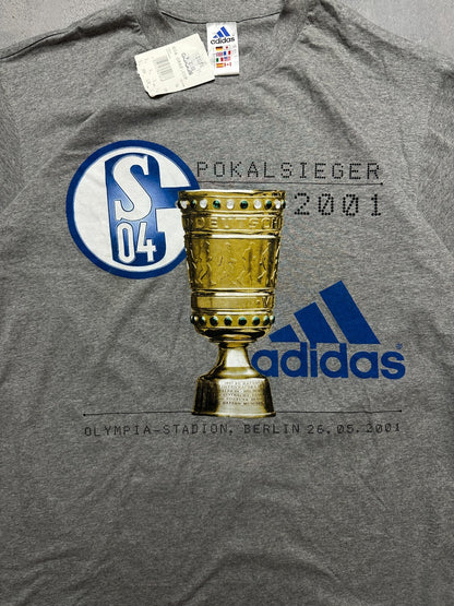 Adidas Schalke 04 Pokalsieger Cup Sieger Vintage T-shirt 00s