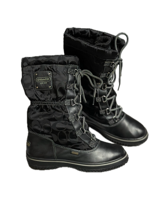 Coach Shaine Signature Winter Snow Monogram Boots y2k