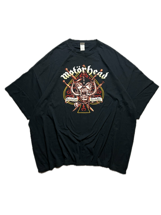 Vintage Motorhead Big Printed Skulls Big Size 5XL Rock Tee