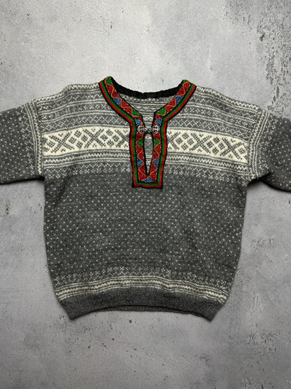 Norwegian wool Dale Garn Pure New Wool Cardigan Knit Vintage