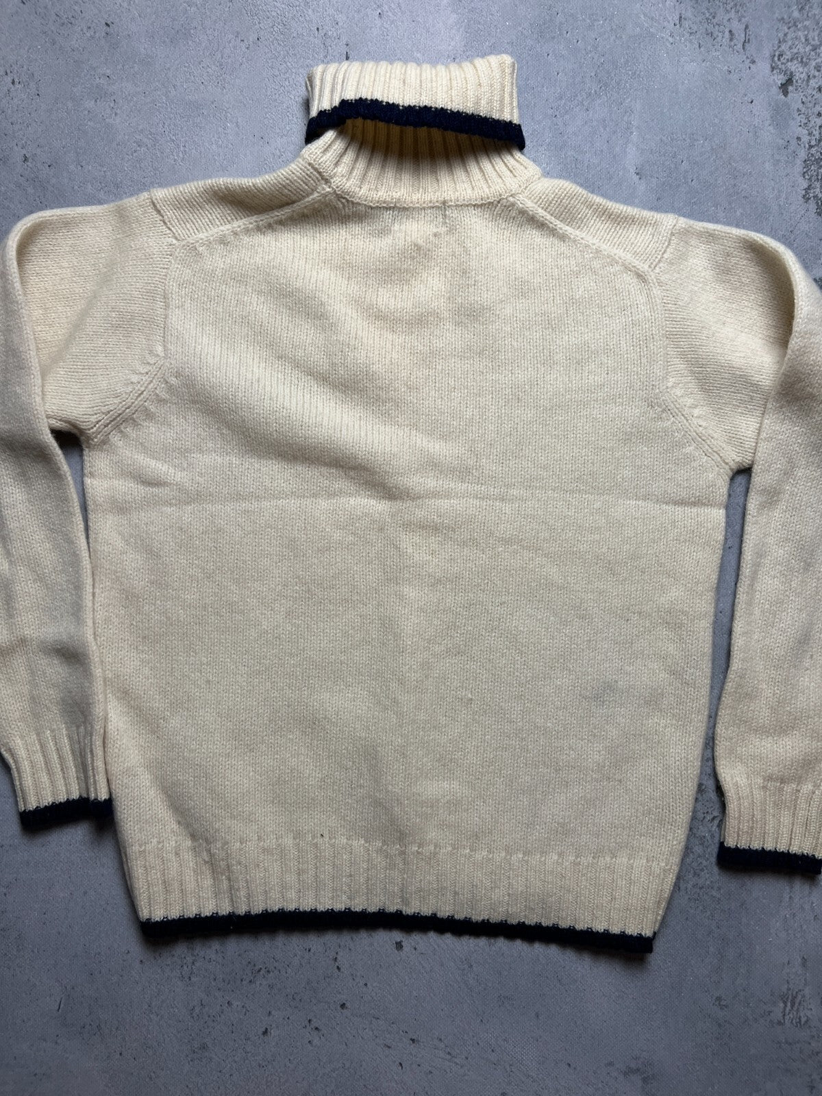 Diesel Vintage Distressed Knitwear Cream Wool Sweater 90's