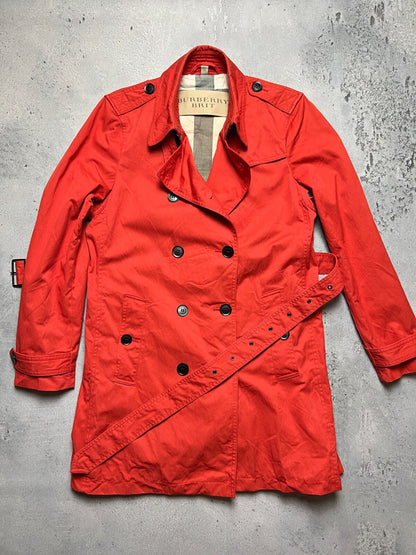Rare Burberry Brit England Sandringham Belted Trench Coat Jacket