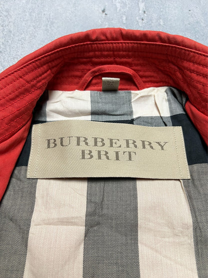 Rare Burberry Brit England Sandringham Belted Trench Coat Jacket
