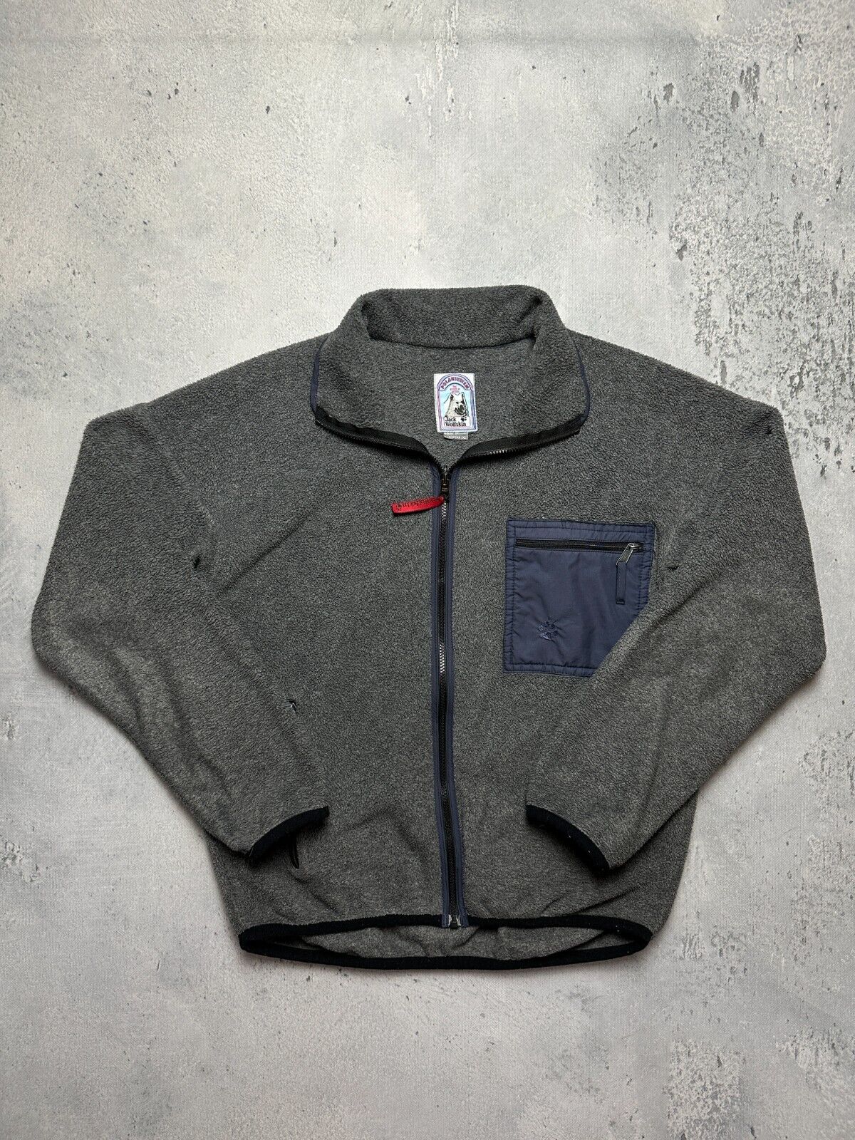 Rare Half Zip Full Zip-Up Jack Wolfskin Polartec Ski Fleece Winter Jacket