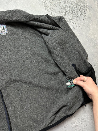 Rare Half Zip Full Zip-Up Jack Wolfskin Polartec Ski Fleece Winter Jacket