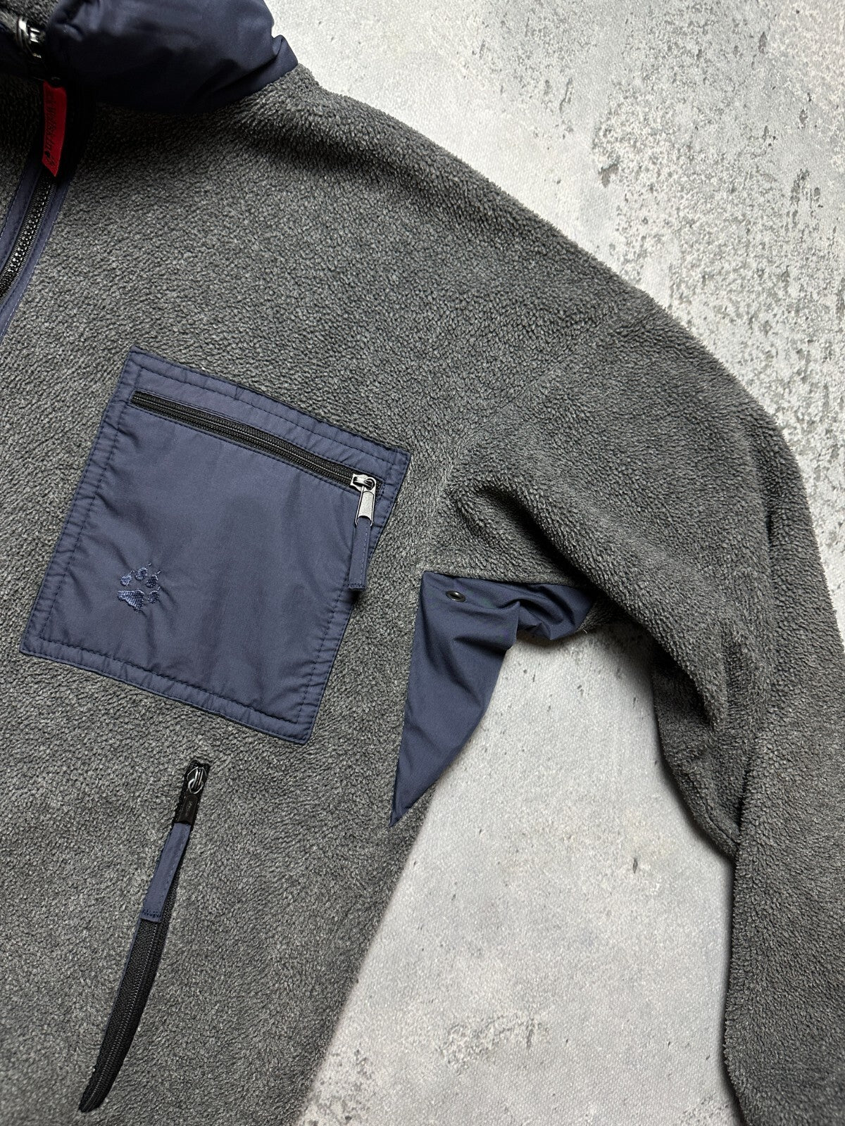 Rare Half Zip Full Zip-Up Jack Wolfskin Polartec Ski Fleece Winter Jacket